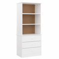 Bücherregal – 60 × 35 × 142 cm, mit Schubladen, aus Kiefernholz