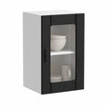 Schrank – 40 × 31 × 60 cm, mit Stauraum, aus Holzwerkstoff, Schwarz, für Esszimmer