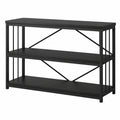 Konsolentisch – 140 × 34 × 74 cm, aus Holz, Schwarz, für Wohnzimmer