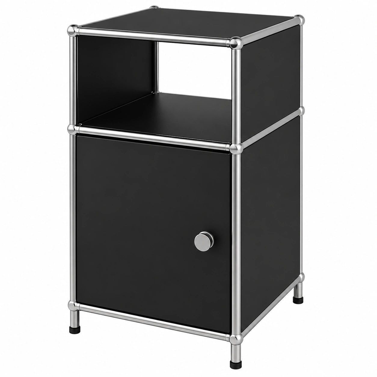 Regal – moderner Stil, mit Ablagen, Schwarz