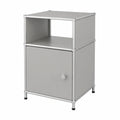 Regal – moderner Stil, modular, aus Metall, Grau, für Wohnzimmer, Büro und Flur