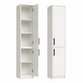 Bücherregal – 35 × 35 × 180 cm, moderner Stil, mit mehreren Türen, für Wohnzimmer, Schlafzimmer und Büro