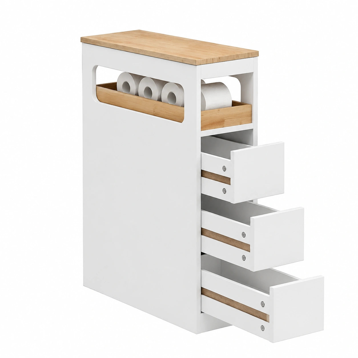 Küchenschrank – 65 × 23 × 82 cm, mit Schubladen, mit Rollen, für Küche