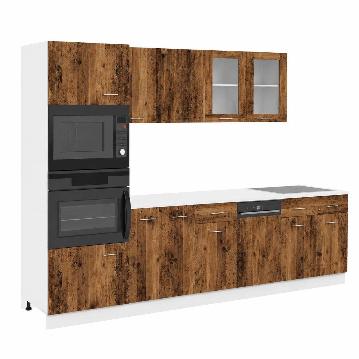 Küchenschrank – 7-teilig, mit Schubladen, aus Holzwerkstoff, für Esszimmer