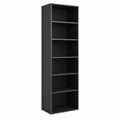 Bücherregal – 60 cm, aus Holz, Anthrazit und Grau, für Wohnzimmer, Kinderzimmer und Büro