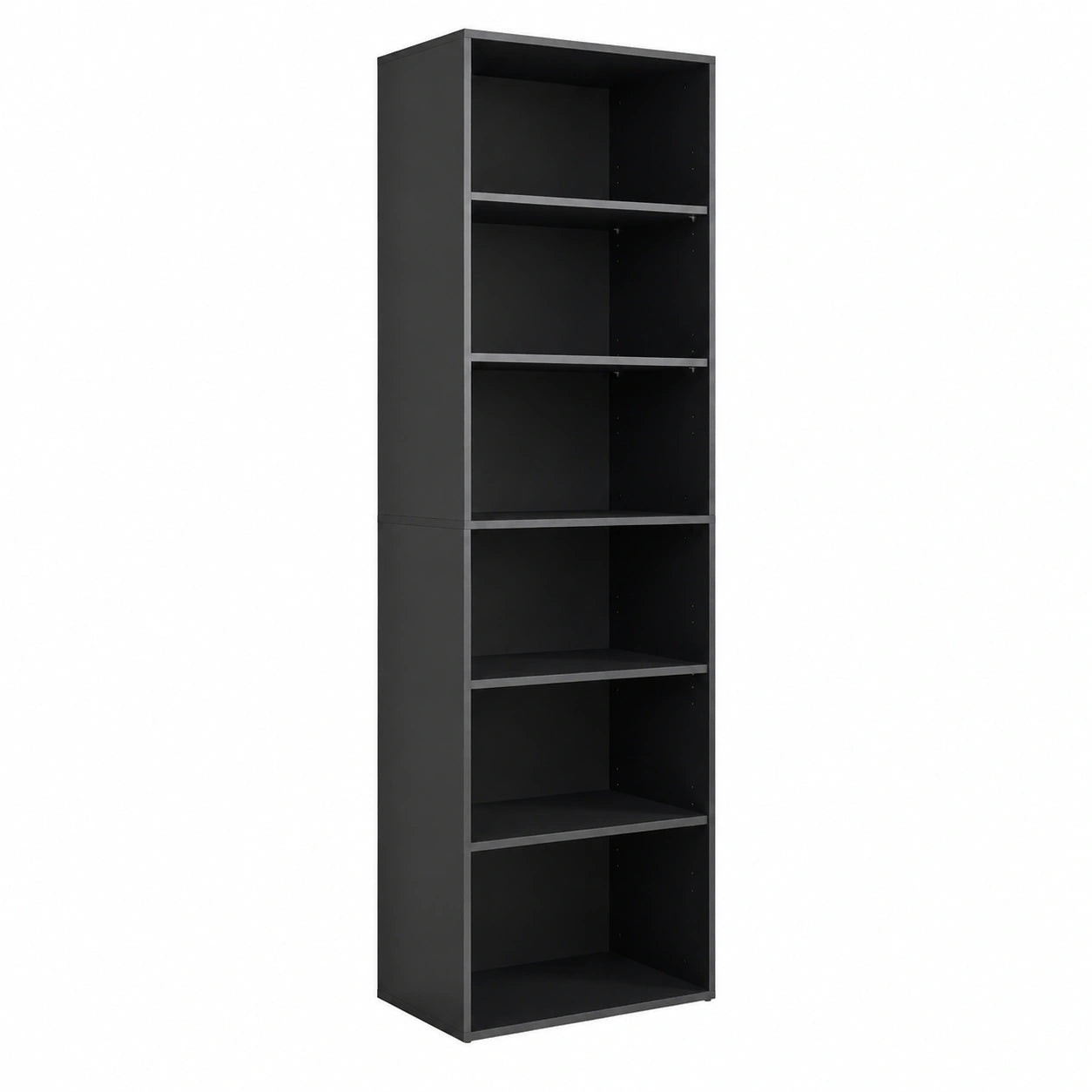 Bücherregal – 60 cm, aus Holz, Anthrazit und Grau, für Wohnzimmer, Kinderzimmer und Büro