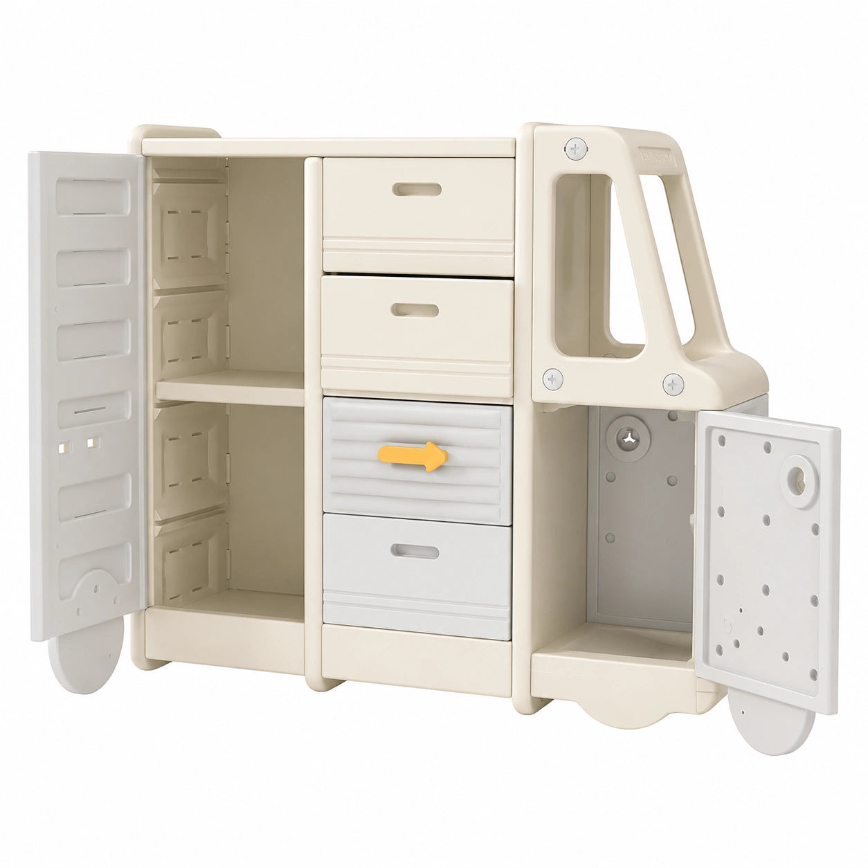 Regal – 111 × 34 × 94 cm, mit Schubladen, für Kinderzimmer