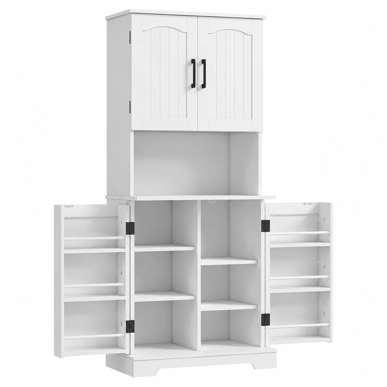 Sideboard – 60 × 40 × 181,5 cm, mit mehreren Türen, für Esszimmer, Küche und Wohnzimmer