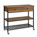Küchenwagen – 100 × 93 × 45 cm, Industriestil, mit Schubladen, mit Ablagen