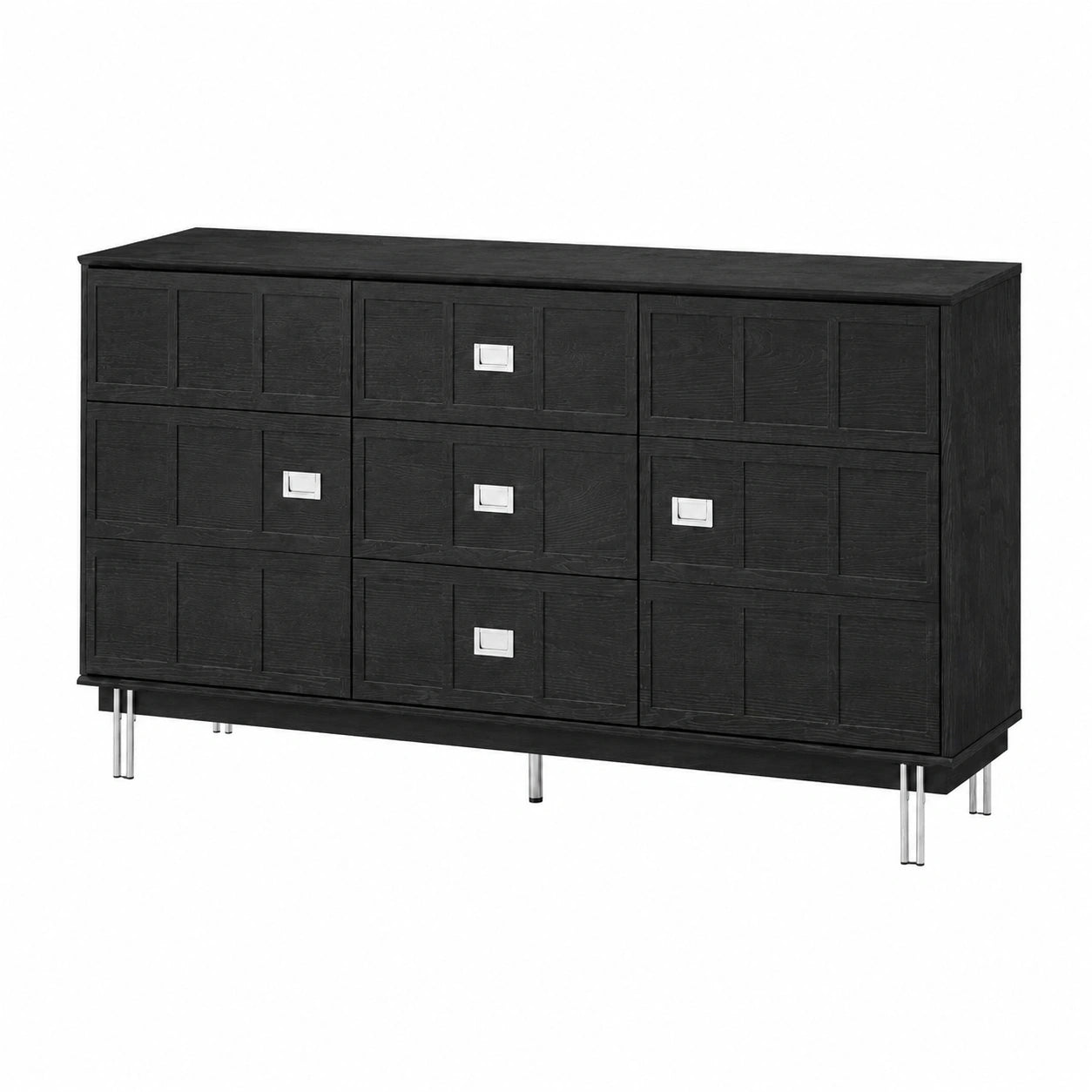 Sideboard – 160 × 40 × 83 cm, mit Schubladen, mit mehreren Türen, aus MDF