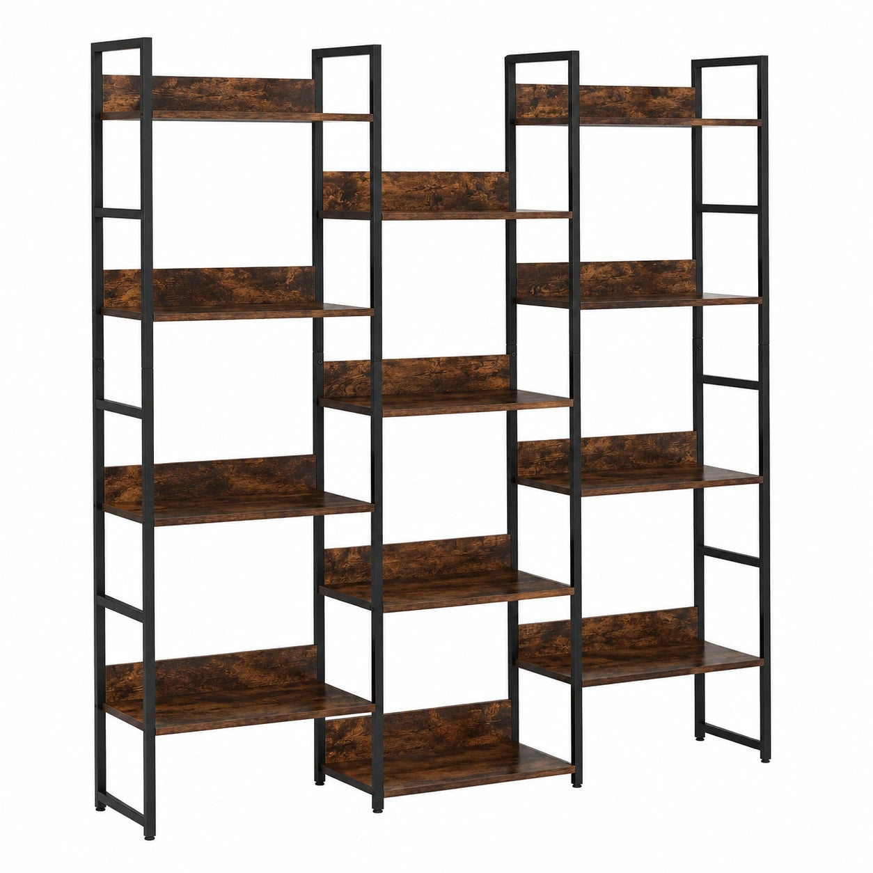 Bücherregal – Industriestil, rechteckige Form, freistehend, aus Metall, für Wohnzimmer