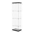 Glasvitrine – 164 × 42,5 × 36,5 cm, aus Glas, Schwarz