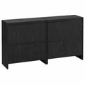 Kommode – 70 × 41 × 75 cm, mit Stauraum, mit mehreren Türen, Schwarz, für Esszimmer, Wohnzimmer und Büro