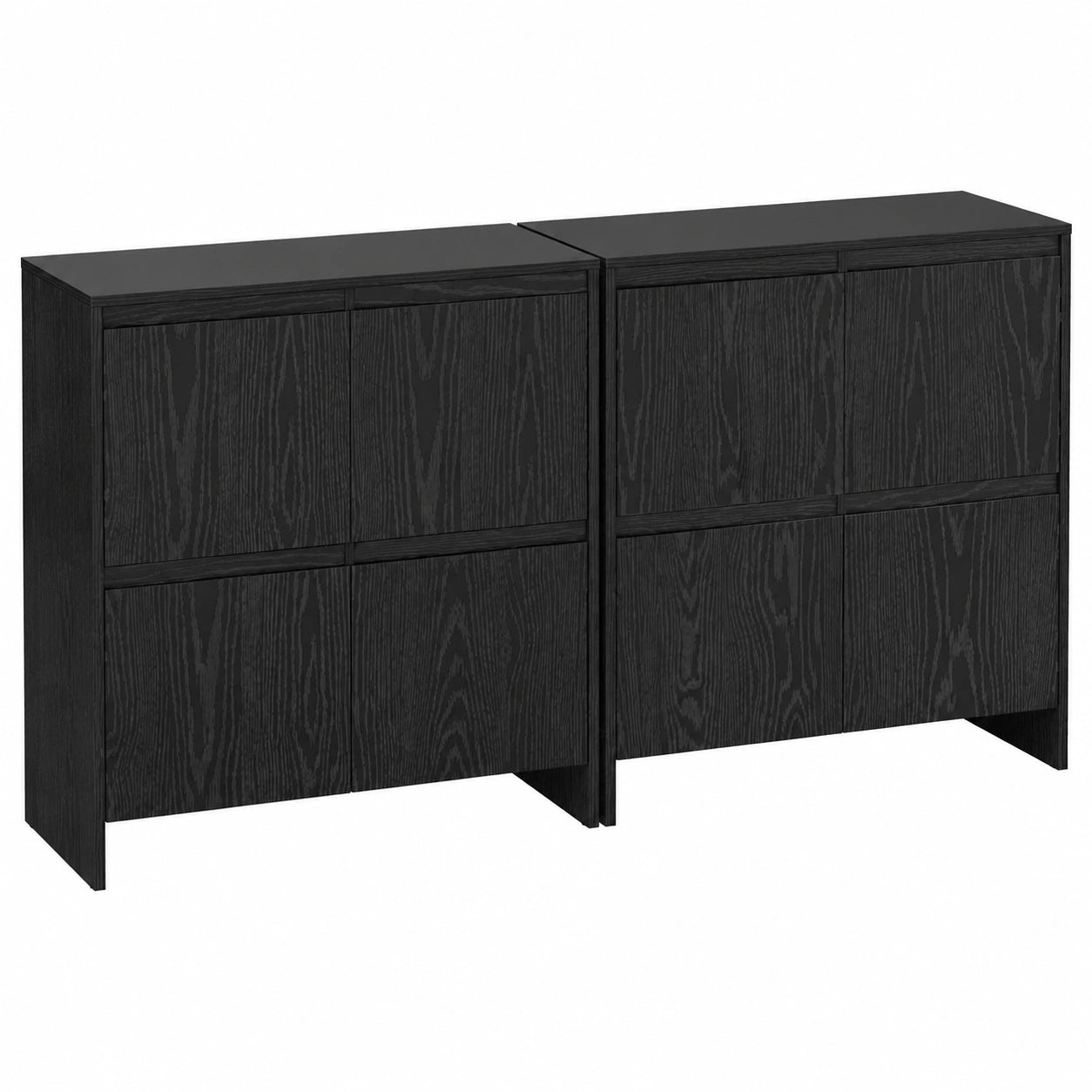 Kommode – 70 × 41 × 75 cm, mit Stauraum, mit mehreren Türen, Schwarz, für Esszimmer, Wohnzimmer und Büro